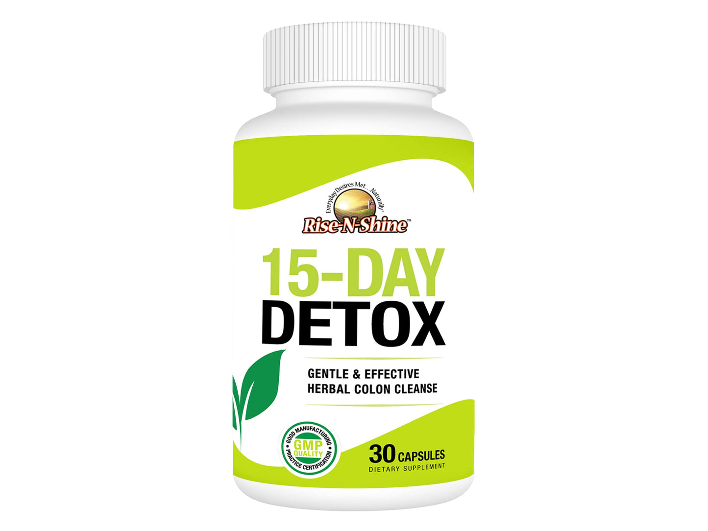 Rise-N-Shine 15 Day Detox Cleanse - Herbal Cleanse Supplement for Health Support - 30 Day Supply