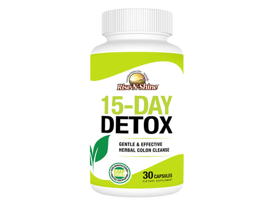 Rise-N-Shine 15 Day Detox Cleanse - Herbal Cleanse Supplement for Health Support - 30 Day Supply