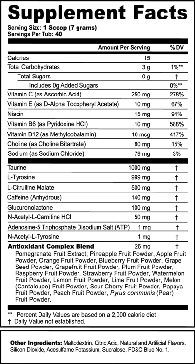 G Fuel Rasengan Energy Drink Powder, Pre Workout Caffeine Mix for Gaming, Sugar Free Focus Amino, Vitamin + Antioxidants, 9.9oz (Soda Ice Candy, 40 Servings)