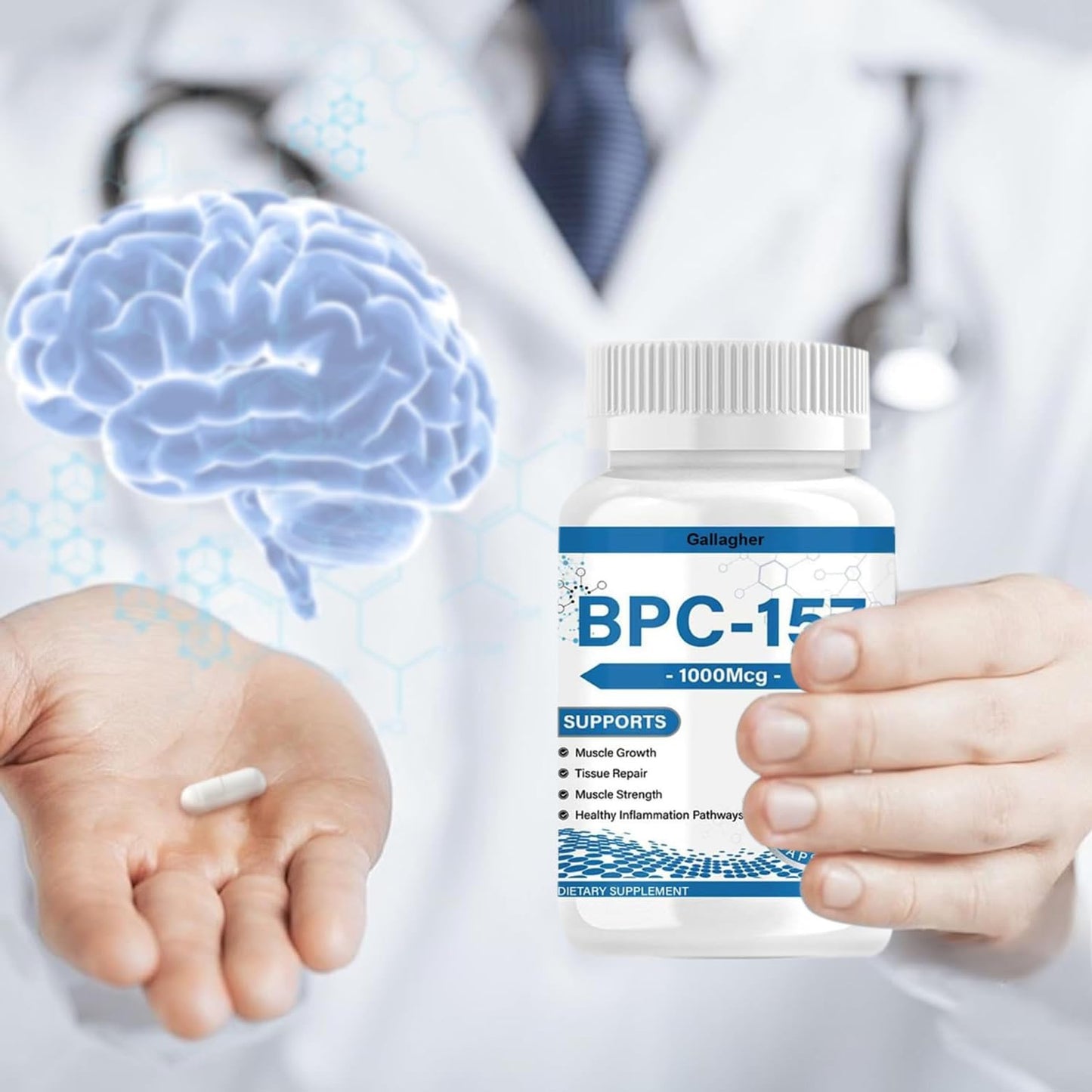 𝑩𝑷𝑪-𝟏𝟓𝟕, High Potency, Gluten Free & Non-GMO Protective Compound,for Faster Recovery and Gut Healing,1000mcg(60 Pcs/Bottle)