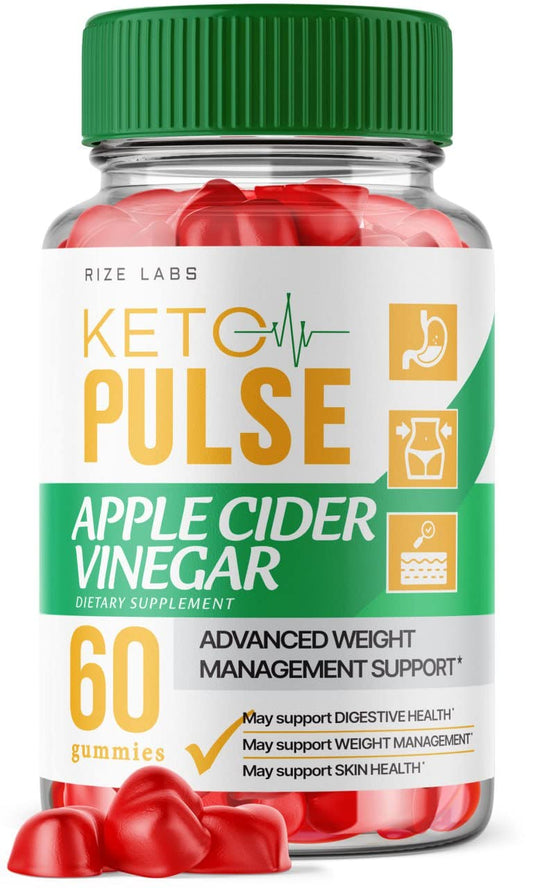 Keto Pulse Gummies - Keto Pulse ACV Gummies Weight Loss Supplement Organic Ingredients Apple Cider Vinegar Advanced Active Keto+ACV Formula Plus Gomita (60 Gummies)