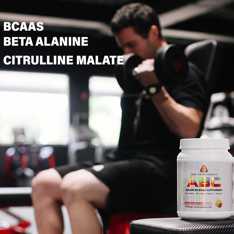 Core Nutritionals Platinum ABC Advanced Intra-Workout BCAA Supplement with 2.5 G Glutamine, Beta Alanine, Citrulline Malate, 20 Servings (Lemon Drop)