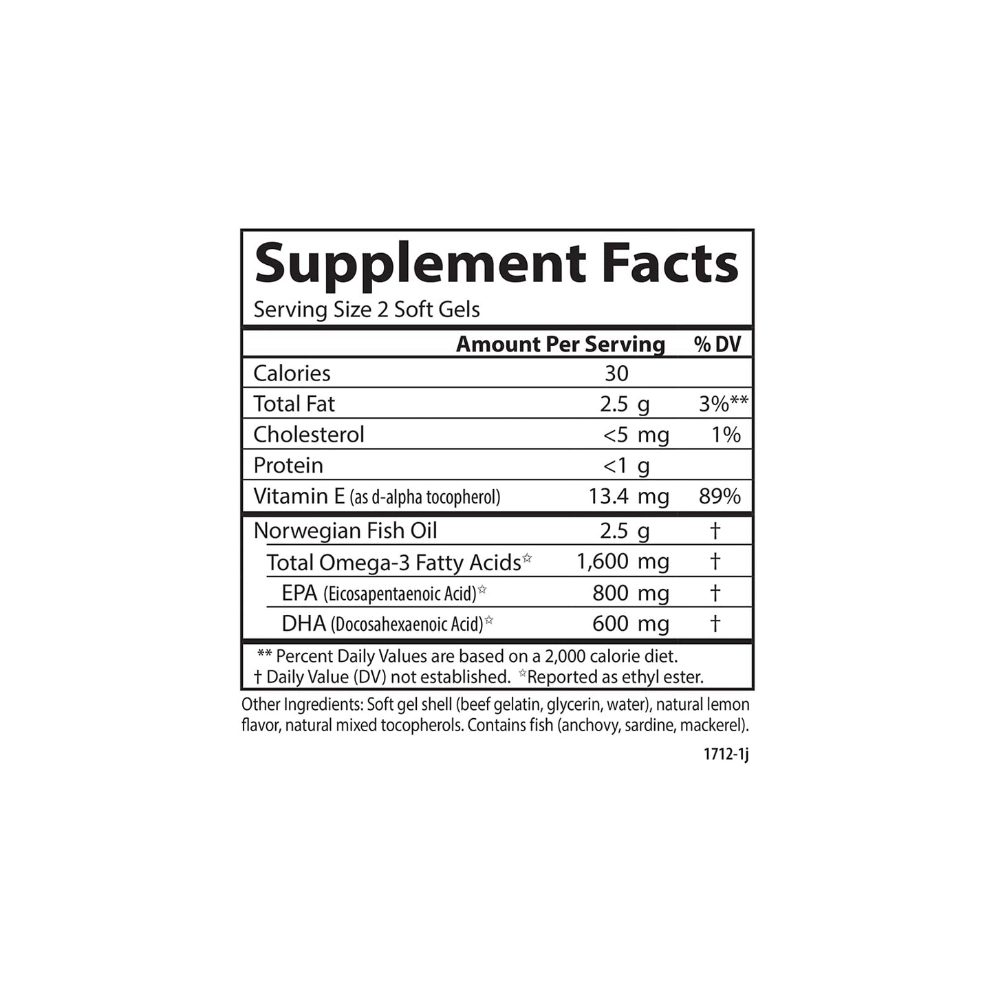 Carlson - Elite Omega-3 Gems, 1600 mg Omega-3s, Heart, Brain & Vision Support, Wild Caught, Orange, 180 soft gels