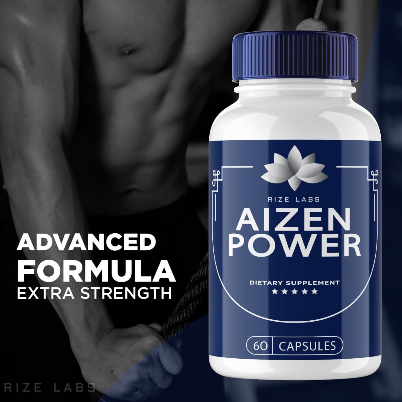 rize labs - Aizen Power for Men, All Natural Male Supplement to Boost Energy and Performance (60 Capsules)