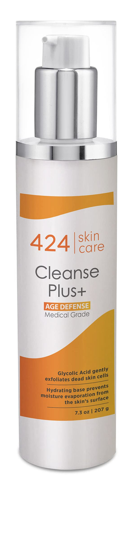 424 Skin Care Age Defense Cleanse Plus - Dermatologist Tested & Recommended Glycolic Acid Cleanser - Essential Oil and Antioxidant Formula, 7.3 oz