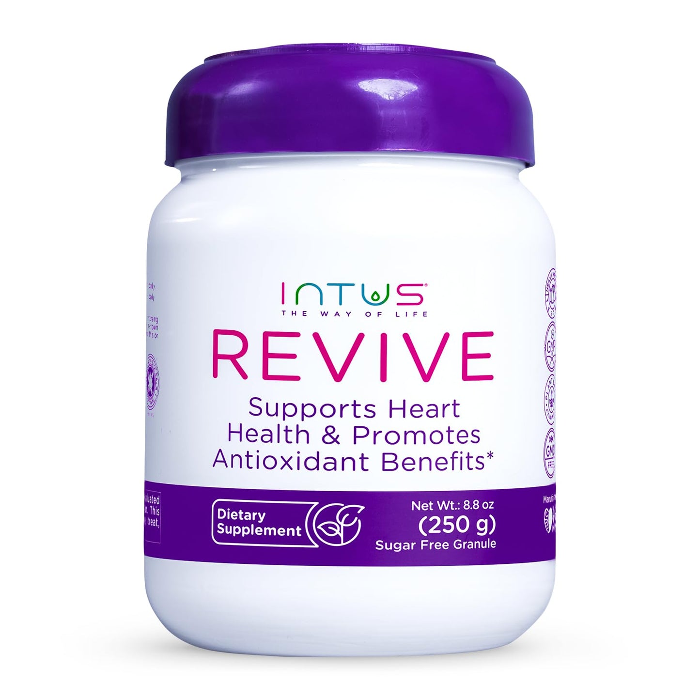 Intus Revive - Ayurvedic Dietary Supplement for Heart Health with Ashwagandha and Antioxidants - Immune Support Supplement That Can Help Control Blood and Improve Chronic Fatigue - 8.8 oz