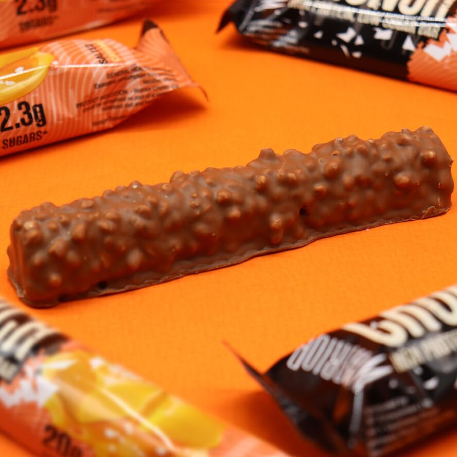 Warrior Crunch High Protein Low Carb Bar, 64 g, Salted Caramel, Pack of 12