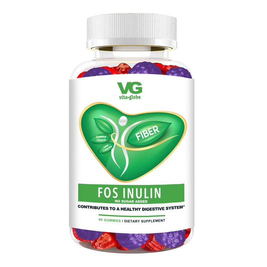 VitaGlobe Fiber Inulin Gummy Vitamin, Sugar Free, 60count