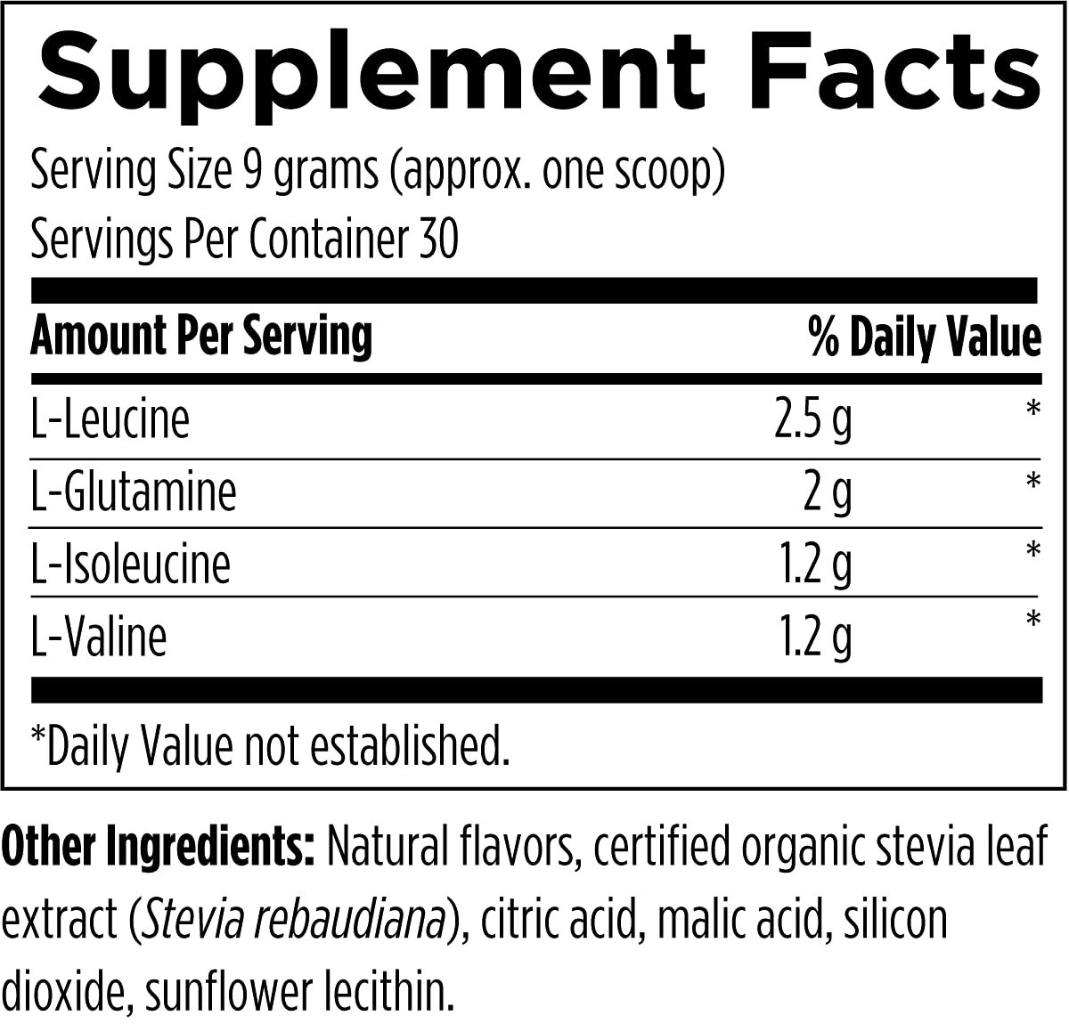 Designs for Health BCAA Powder with L-Glutamine - Branched Chain Amino Acids Powder + L-Glutamine Supplement to Support Muscles + Workouts - Orange Flavored Drink Mix (30 Servings / 270g)