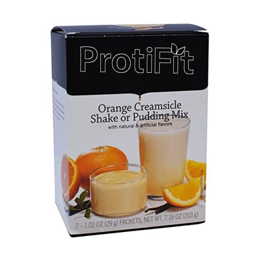 Proti Fit Bariatrix Nutrition Orange Creamsicle Shake Or Pudding Mix - For Weight Loss - Hunger Suppressant - 15 Grams of Protein - 100 Calories- Meal Replacement 7 Packets 1.02 OZ (NET WT 7.16 OZ)