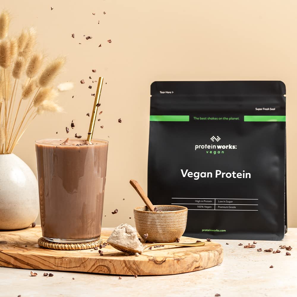 Vegan Protein Powder | 100% Plant-Based & Natural | Gluten-Free | Low Fat Shake | Strawberries 'n' Cream | 2.20 Pounds