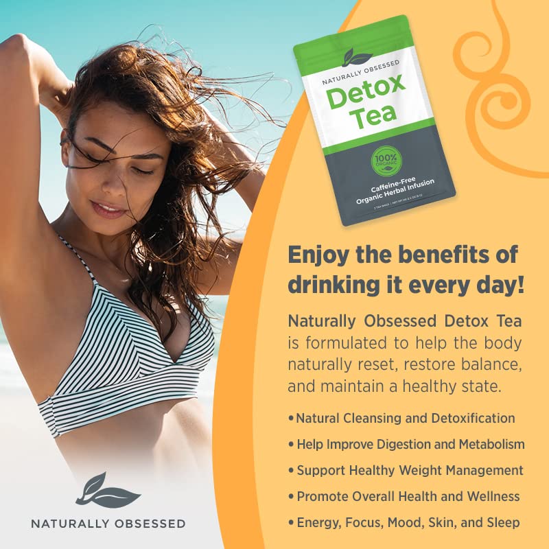 Naturally Obsessed 4 Week DRINK2SHRINK Detox Tea Formula Flat Belly System Detox Kit | NOT PREMADE (Pineapple - Peach - Fruit Punch - Strawberry)