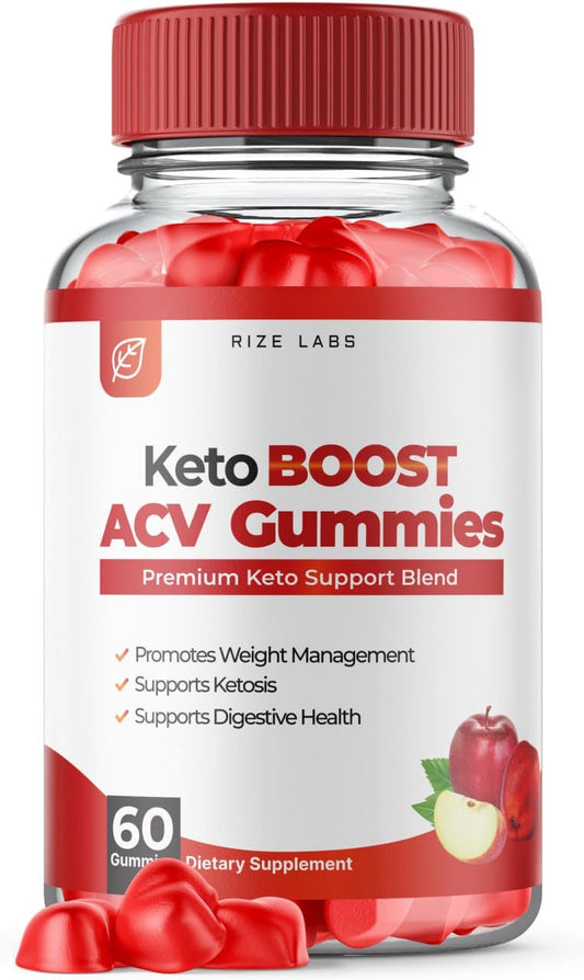 rize labs - Keto Boost ACV Gummies for Advanced Weight Loss - Slimming Belly Fat Diet - Supports Digestive Health (60 Gummies)