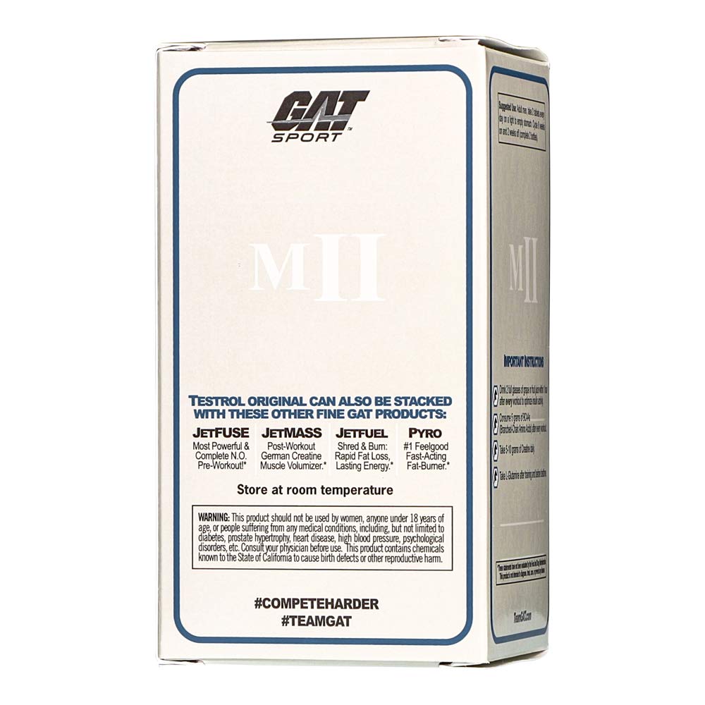 GAT Sport Testrol Original Test Booster | Male Performance, Vitality, Tribulus, Zinc, Magnesium | 60 Capsules