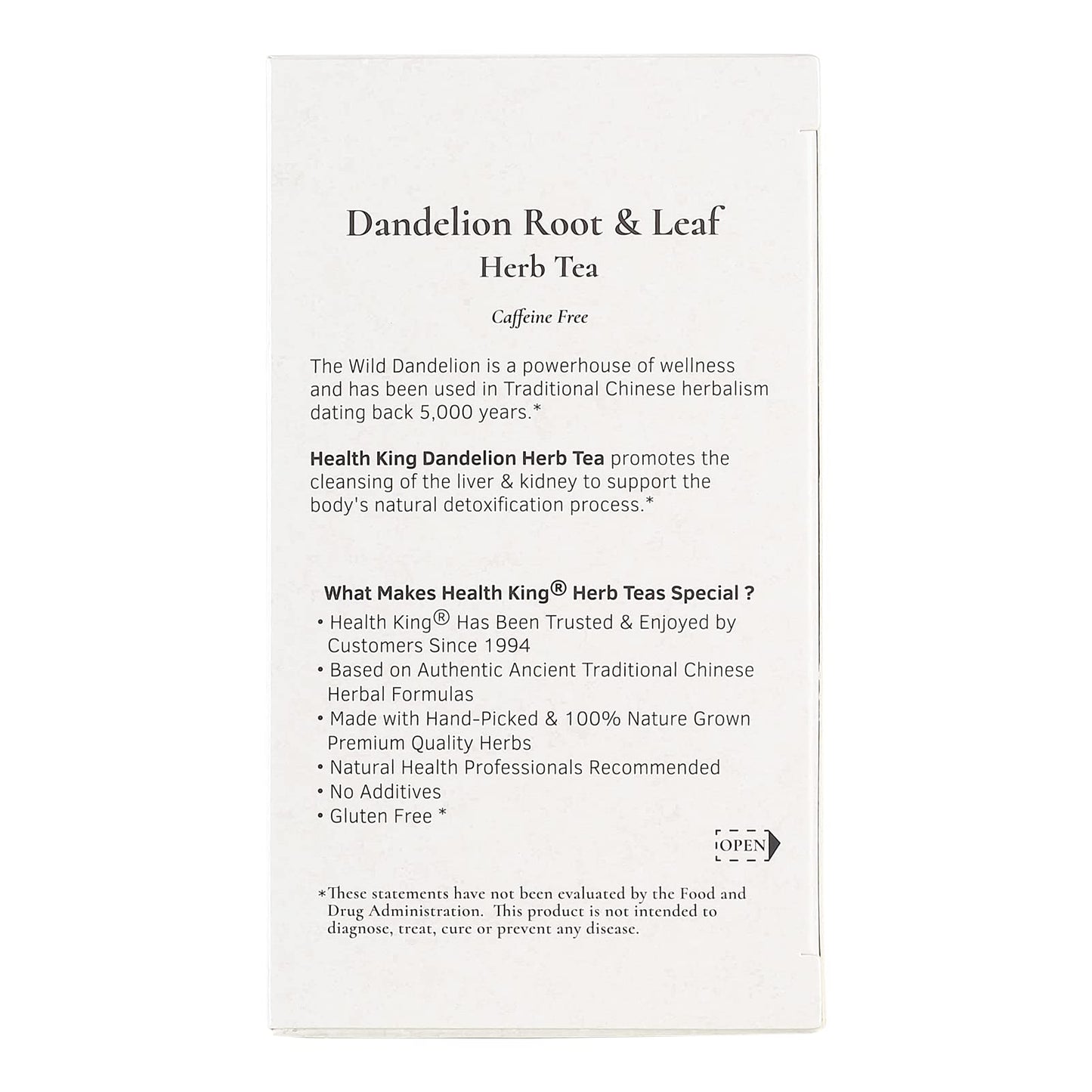 Herb Tea: Dandelion Root & Leaf for Detox & Digestion by HealthKing