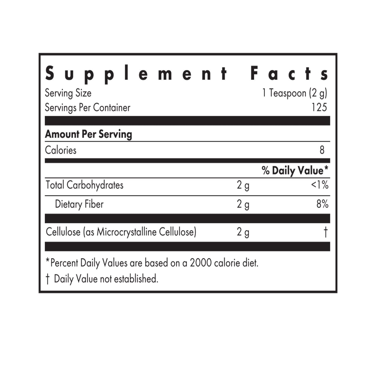 Nutricology Dietary Fiber Powder - 2000mg Insoluble Fiber Supplement, Microcrystalline Cellulose Powder, Powdered Cellulose, Non-Fermentable, Hypoallergenic - 8.8 Oz