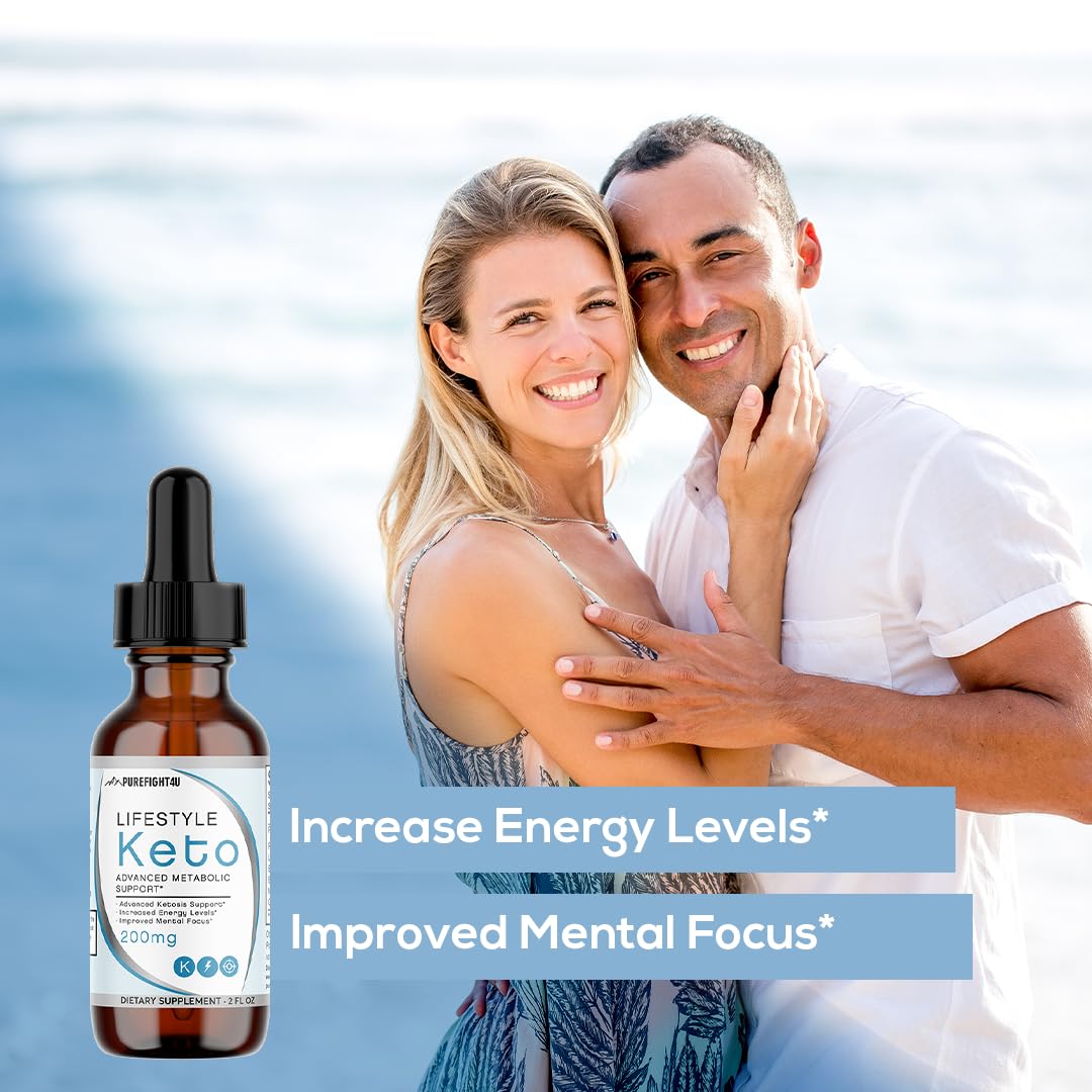 PureFight4U Lifestyle Keto Drops Full Strength, Increase Energy, Stamina and Metabolism, Weight Management Dietary Supplement | 2 FL OZ
