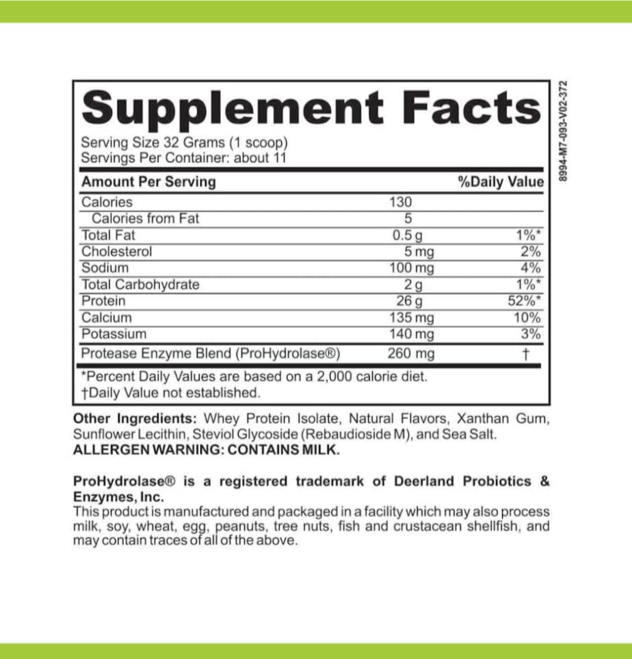 Low FODMAP Elemental Diet Protein Powder GLP1 IBS & SIBO Keto Paleo|ProHydrolase Digestive Enzymes|Gluten Soy Sugar & Grain Free|Low Carb Whey Protein Isolate (WPI) Gut Friendly All Natural Vanilla