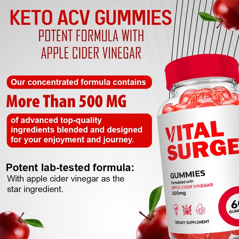 VitalSurge - Vital Surge Apple Cider Vinegar Gummies (Single, 60 Gummies)