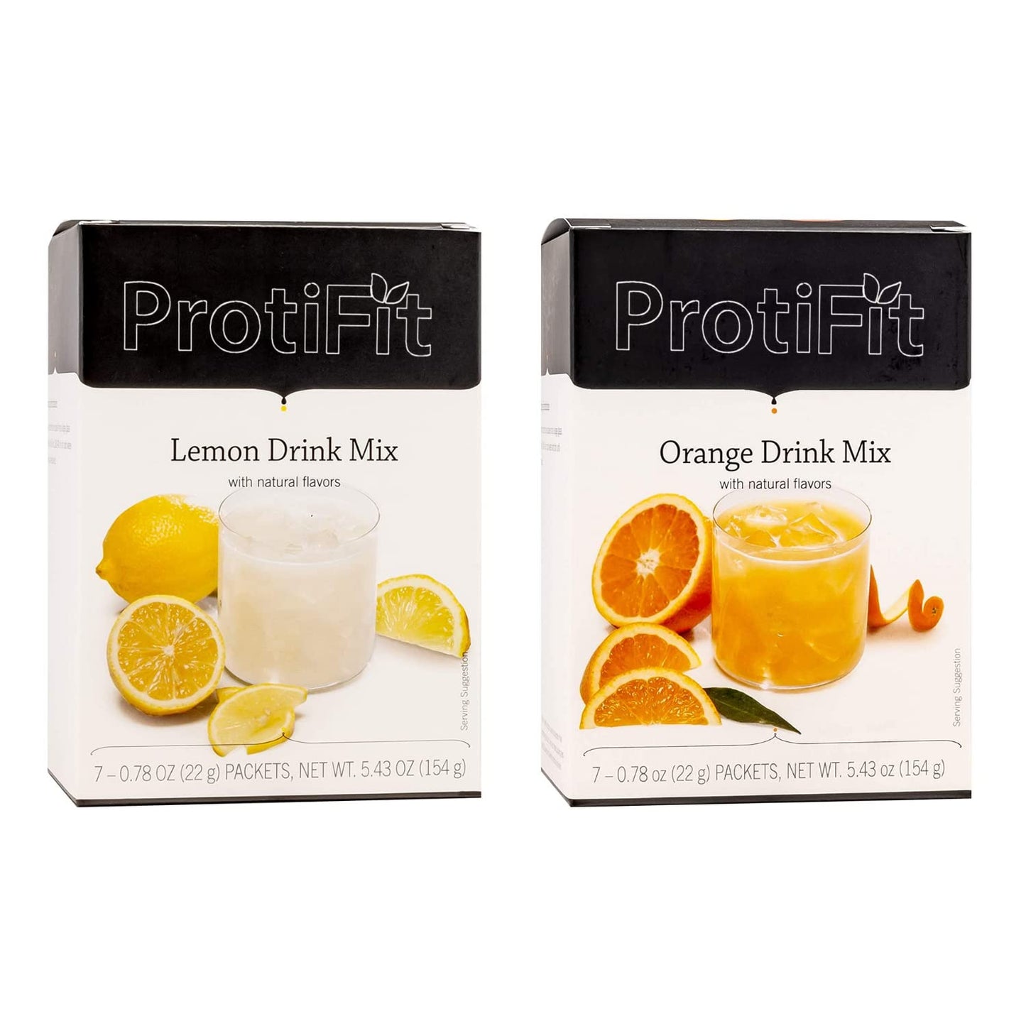 PROTIFIT - High Protein Lemon & Orange Fruit Drink 2 Pack, 15g Protein, Low Calorie, Sugar Free, Ideal Protein Compatible, 7 Servings Per Box, (2 Pack)
