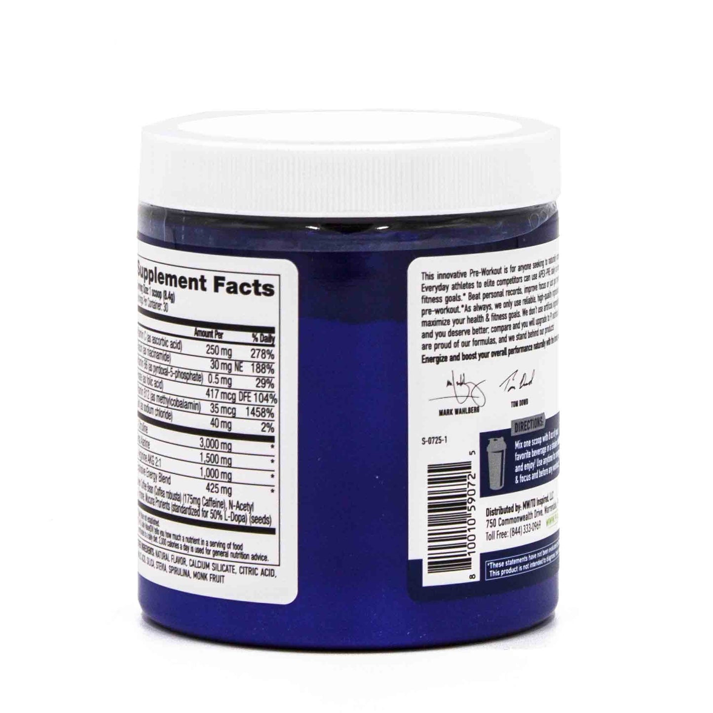 PERFORMANCE INSPIRED Nutrition - APEX Pre Workout Powder - Increase Energy & Endurance - Caffeine - Beta Alanine - All Natural - Vegan Formula - Blue Raspberry