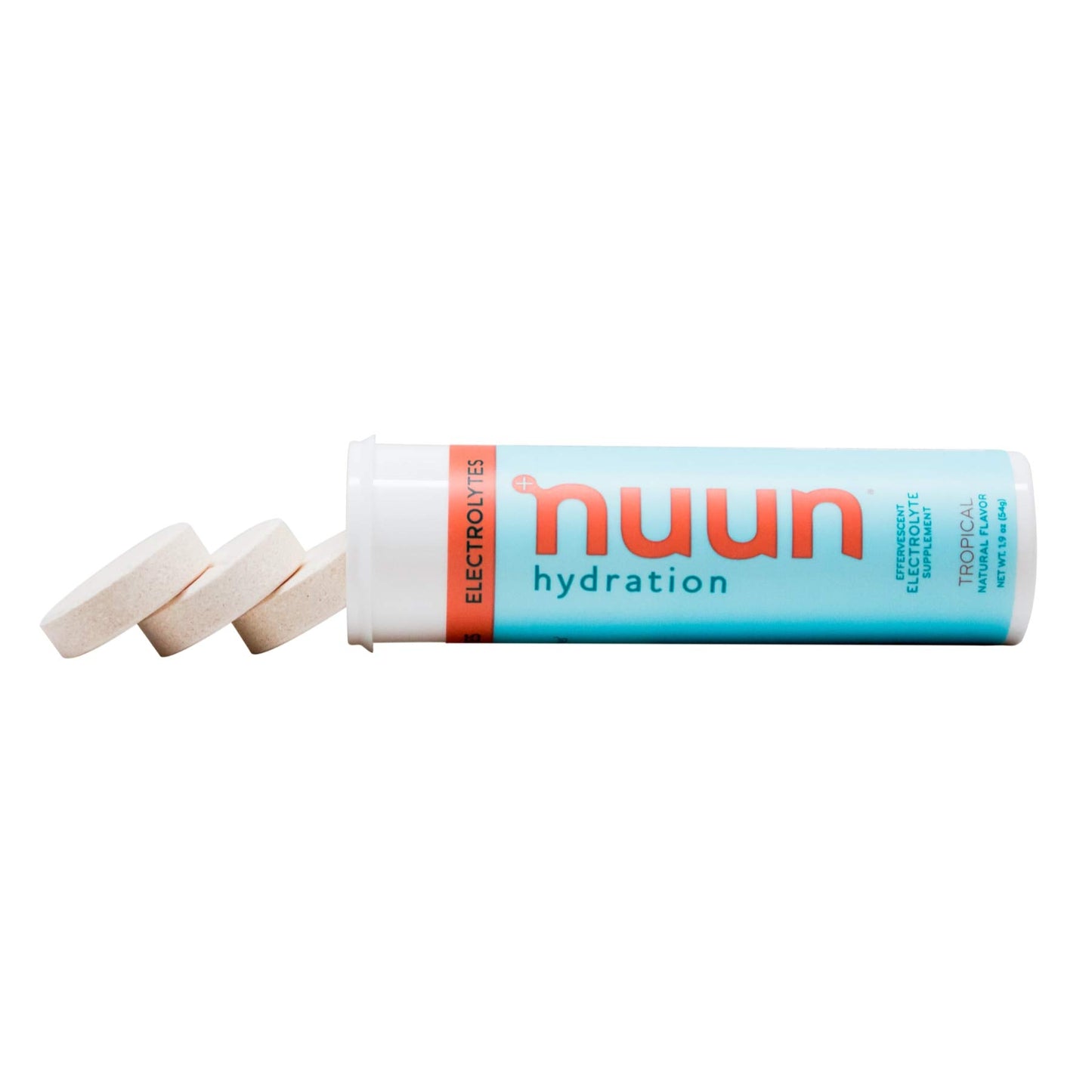 Nuun Active: Tropical Fruit Electrolyte Enhanced Drink Tabs (2 Tubes of 10 Tabs)