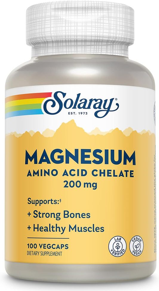 Solaray Magnesium Amino Acid Chelate 200 mg - 100 VegCaps