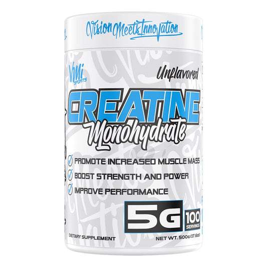 VMI Sports Creatine Monohydrate Unflavored Powder Muscle Mass - Strength - Size - Power | 5 Grams per Serving (500 Grams)