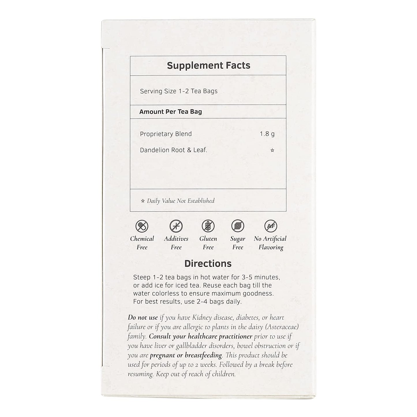Herb Tea: Dandelion Root & Leaf for Detox & Digestion by HealthKing