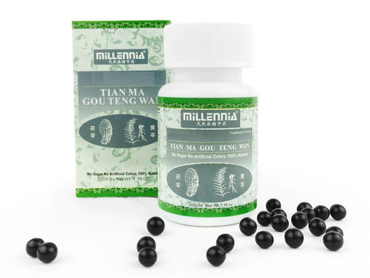MILLENNIA Tian Ma Gou Teng Wan - 12 Bottle Pack (200 Pills/Bottle)