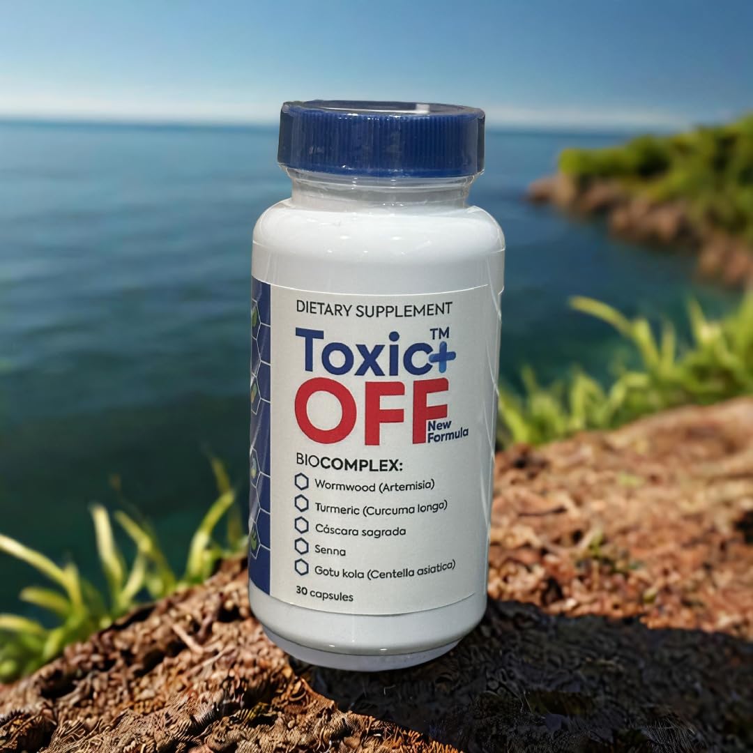 1 Pack Toxic Off Natural Detox 30 Capsules 1 Bottle Improved Formula Toxic Off Plus 1 Month of Treatment