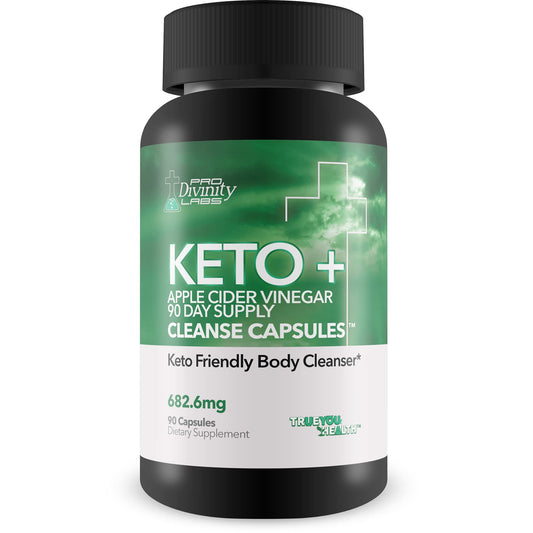 Pro Divinity Labs Keto + Apple Cider Vinegar 90 Day Supply Cleanse Capsules - Keto Friendly Body Cleanser to Promote Overall Health - Premium Antioxidant & Fiber Support for Digestive & Immune Health