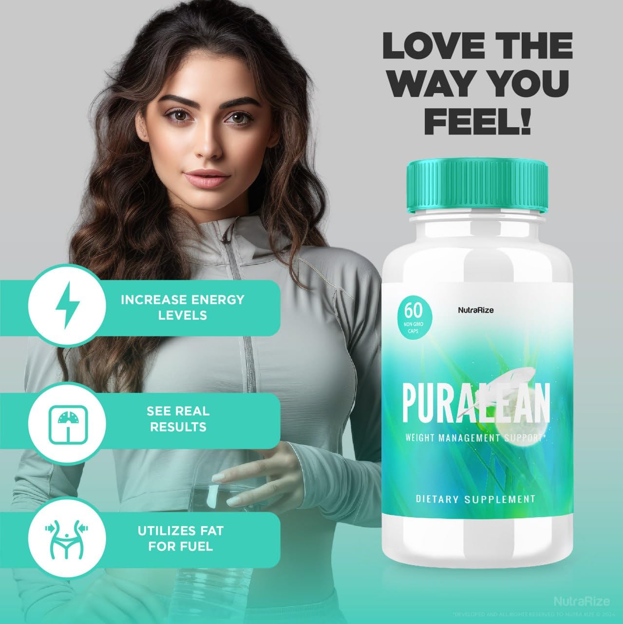Puralean Capsules - Puralean Dietary Supplement for Advanced Weight Health, Maximum Strength All-Natural Pills for Targeting Belly Fat, Official Formula, Pura Lean Reviews (60 Capsules)