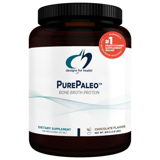 Designs for Health PurePaleo Collagen Protein Powder - 21g HydroBEEF Bone Broth Protein Supplement with Collagen Peptides + BCAAs - Chocolate, Non-GMO, Dairy-Free + Gluten-Free (30 Servings / 810g)