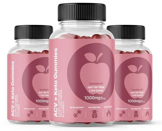 (3 Pack) Svelte ACV Gummies Advanced Formula, Svelte Gummies 1000mg, 180 Gummies