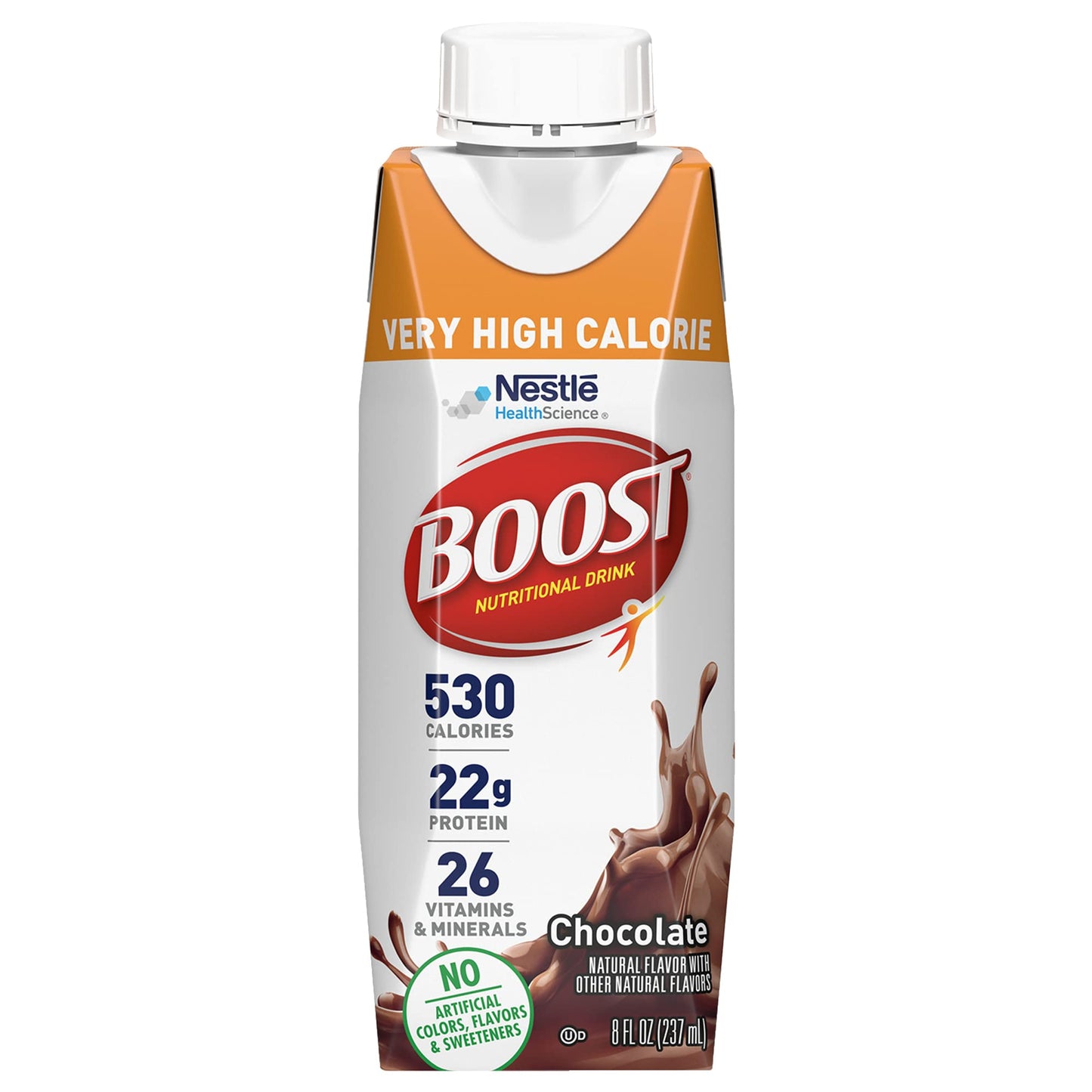 Boost Very High Calorie Chocolate Nutritional Drink  22g Protein 530 Nutrient Rich Calories 8 Fl Oz Pack of 24