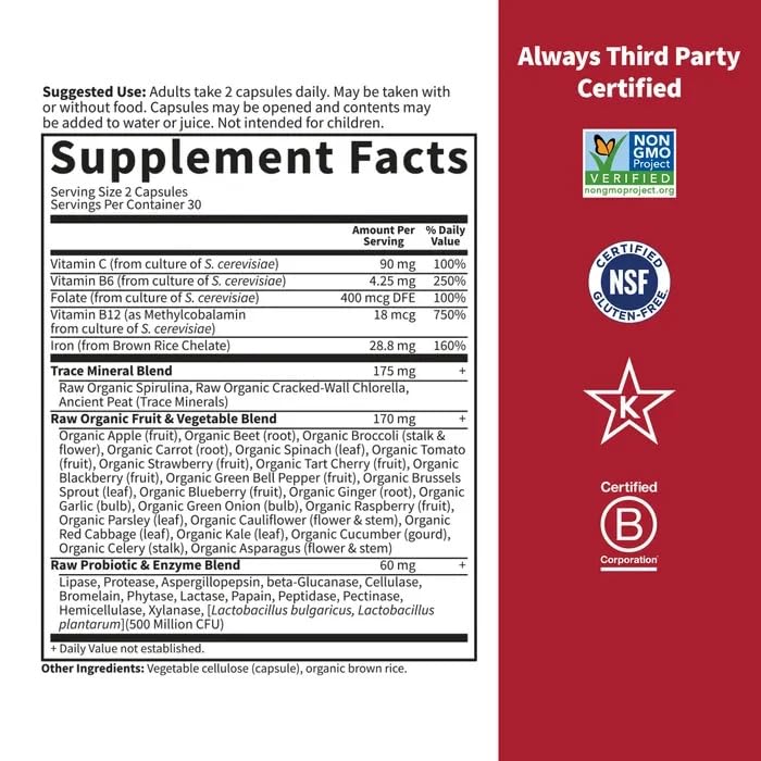 Vitamin Code Healthy Blood 60ct Capsules