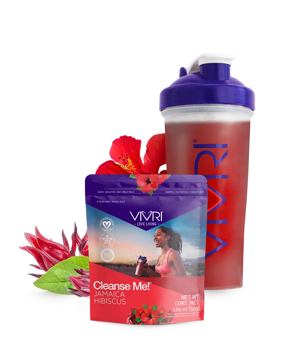 Vivri Cleanse Me Jamaica Hibiscus | 10 Servings | Gluten Free & Vegan | Detox Drink | Mix with Water | Natural Balance | Body Cleanser | Metabolism Booster | Detox Cleanse