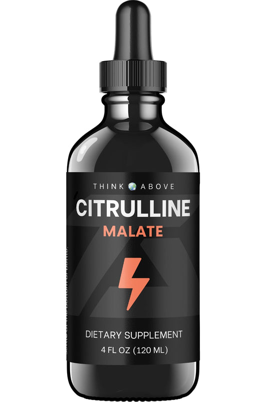 Think Above L-Citrulline DL-Malate 2:1 Liquid Drops - Fast Absorption - 250 mg Per Serving - Easy-to-Use Dropper - 30-Day Supply
