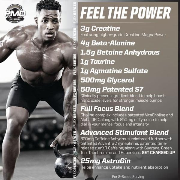 PMD Sports ACG3 Fully Charged - Electrifying Pre Workout Powder - High Energy & Pump Pre Workout for Men and Women to Maximize Focus, Endurance & Performance - Cherry Slush (30-60 Servings)