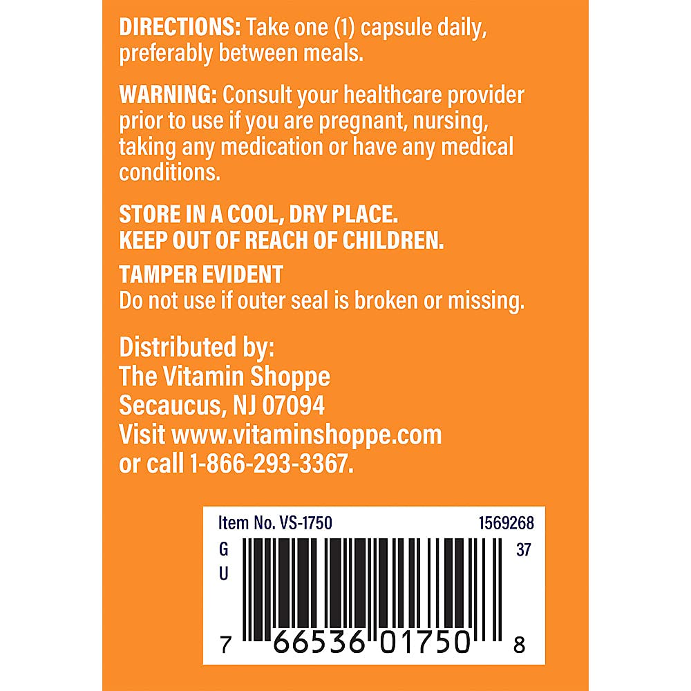 Acetyl-L-Carnitine 500mg - Supports Healthy Brain & Memory Function, Promotes Energy Production - Carnipure™ Offers Purest Form of L-Carnitine (120 Capsules) by The Vitamin Shoppe