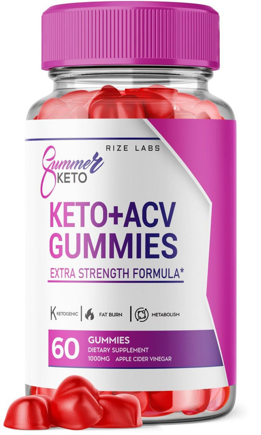 rize labs - Summer Keto+ACV Gummies - Summer Weight Loss Gummies - Belly Fat Diet, Vegan Advanced Formula (60 Gummies)