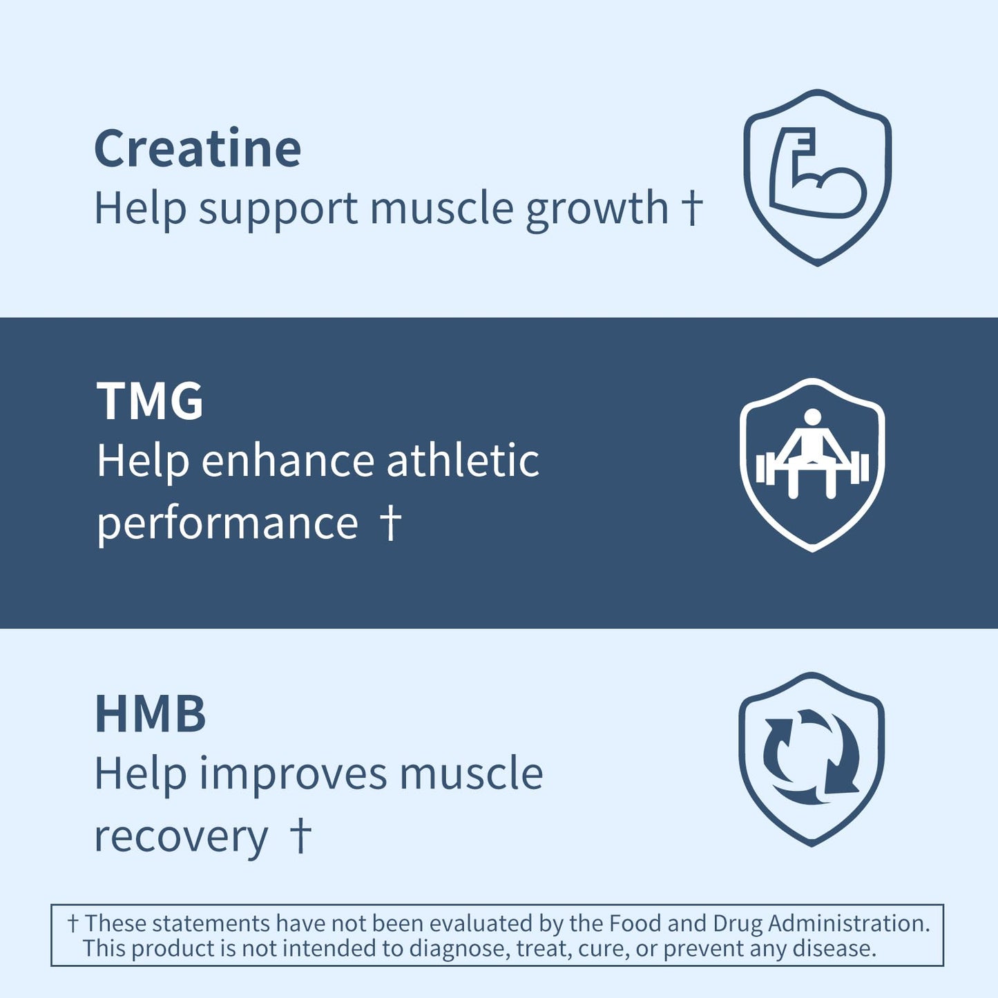 Youthvita Creatine HMB TMG 180 Tablets, Micronized Creatine Monohydrate with HMB & TMG Support Muscle Growth, Athletic Performance, Fast Workout Recovery, 60 Servings