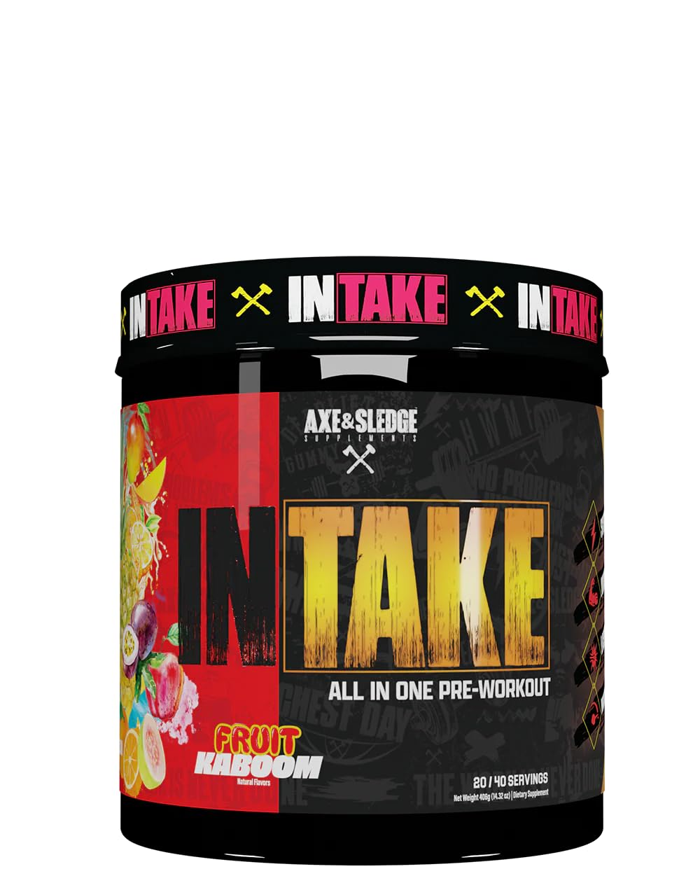 Axe & Sledge Intake Pre-Workout, 20/40 Servings (Fruit Kaboom)