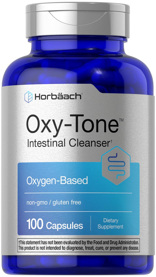 Horbäach Colon Cleanse | 100 Capsules | Non-GMO & Gluten Free Colon Cleanser Pills for Adults | with Ozonated Magnesium