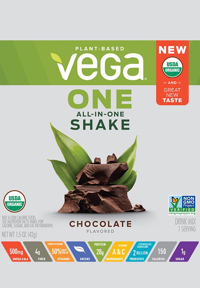 Vega One Organic Plant Protein Powder, Chocolate, 1.5 Ounce
