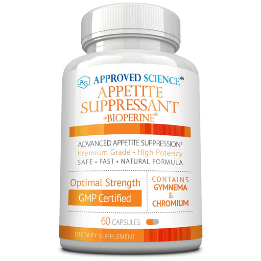 Approved Science® Appetite Suppressant - Gymnema, Chromium, Cayenne Pepper - 60 Capsules - Made in The USA
