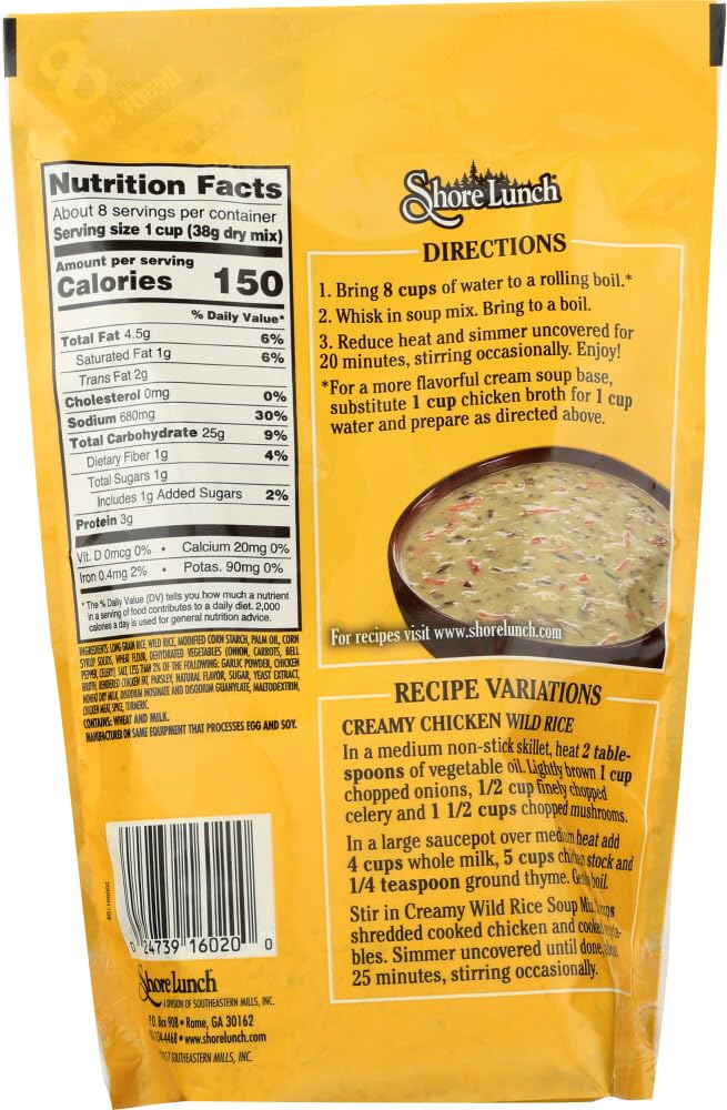 Shore Lunch Creamy Wild Rice Soup Mix 108 oz 2 pk