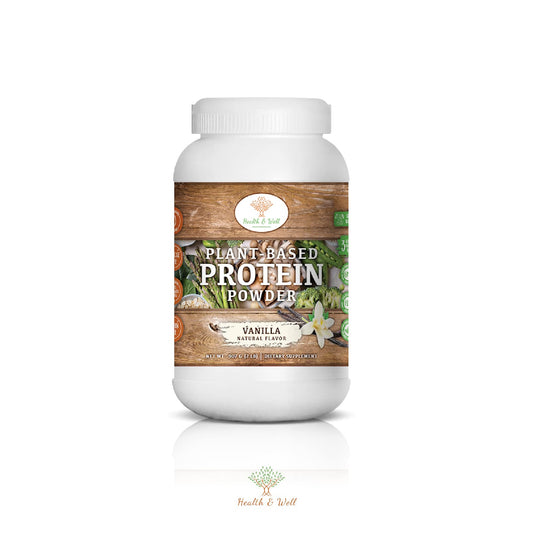 Health & Well Plant-Based Protein Powder, Contains Three Vegan proteins and Eight Different Super Fruits (Vanilla)