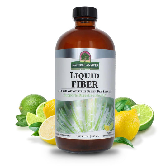 Nature's Answer Fiber Drink 16oz Liquid | Lemon Lime Flavored | Supports Digestive Health | Promotes Regularity | Gluten-Free, Non-GMO, Vegan, No Artificial Flavors or Preservatives | Single Count